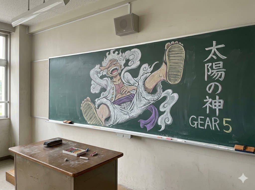 日本教室五档粉笔画 preview image 1