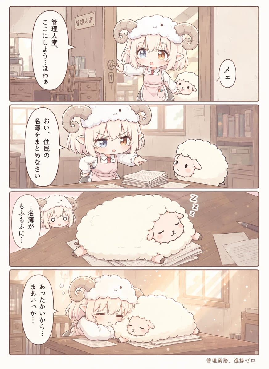 可爱的羊女孩办公室漫画页 preview image 2