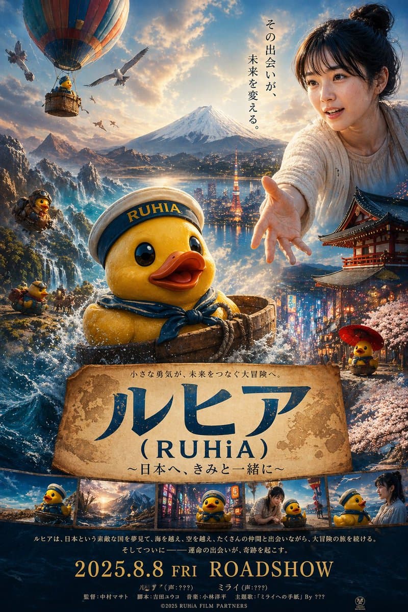 小黄鸭冒险电影海报提示词 preview image 1