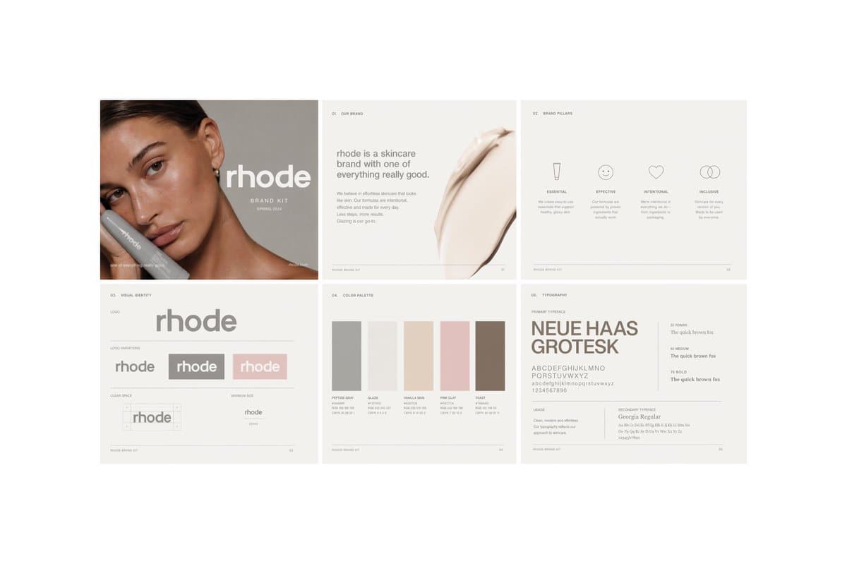 Minimal Skincare Brand Kit Board preview image 1
