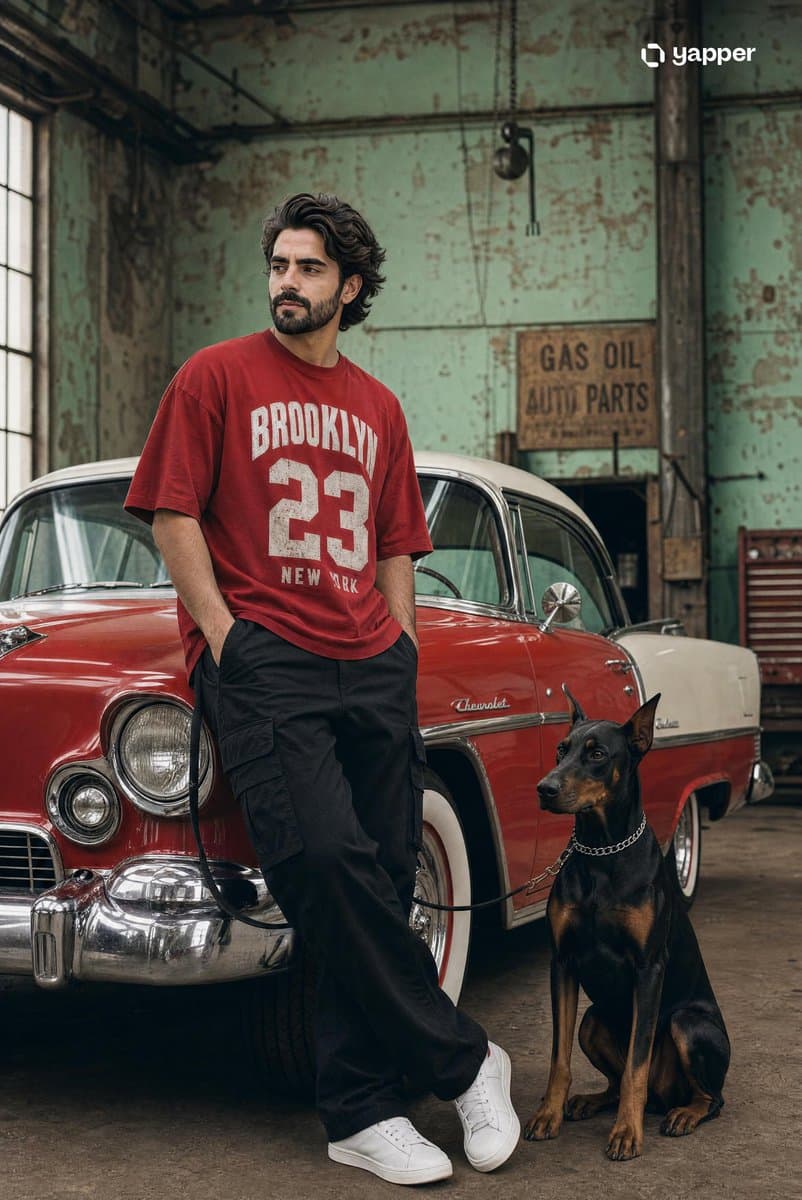 Vintage Car Streetwear Fashion Shoot preview image 1
