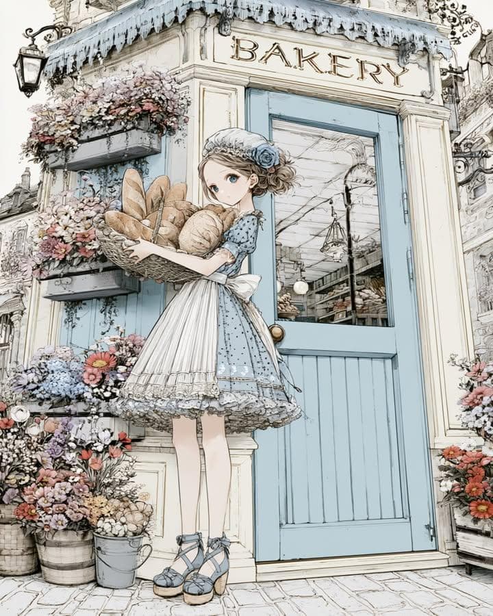 复古烘焙店动漫插画 preview image 2