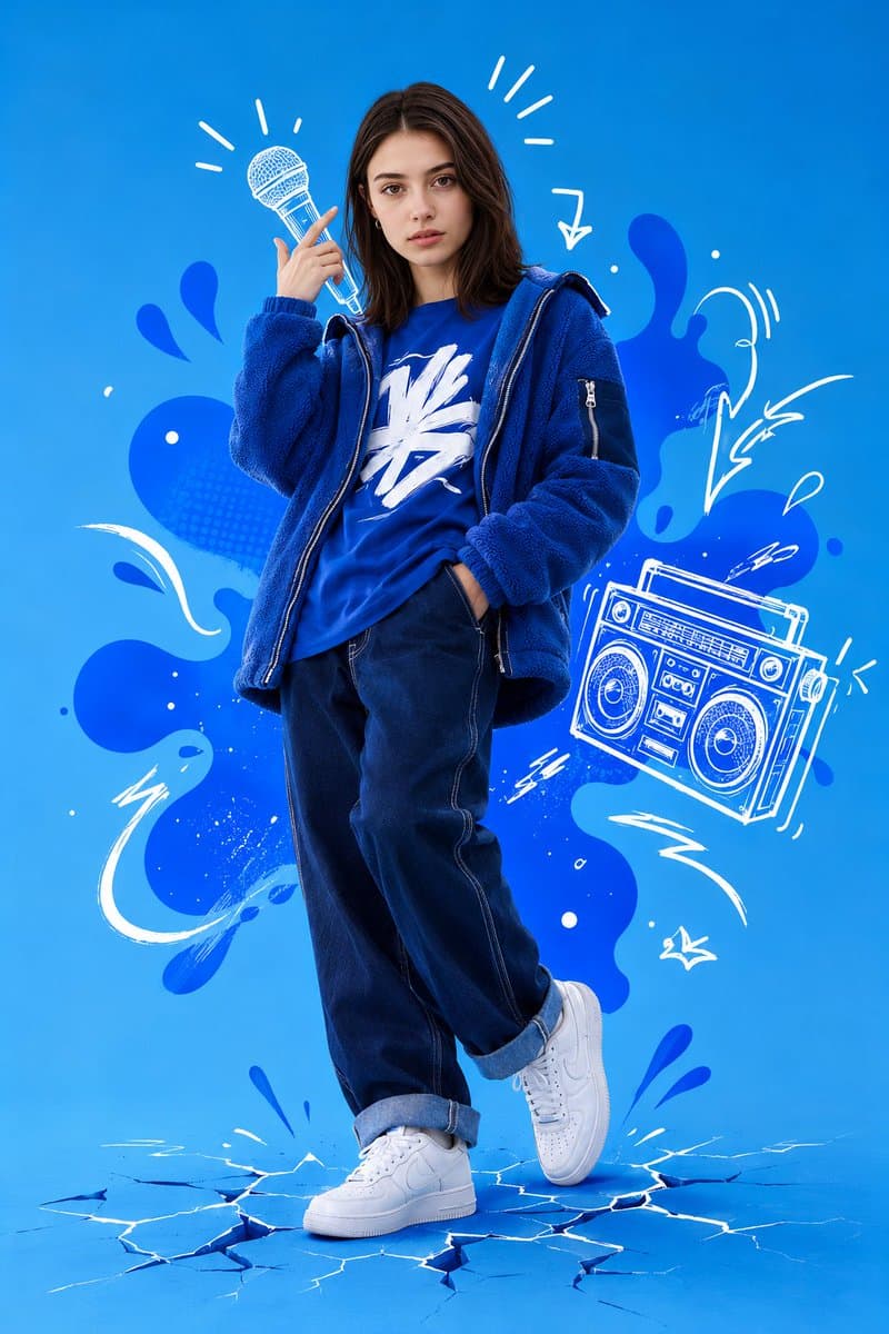 混合媒体街头艺术肖像 preview image 1