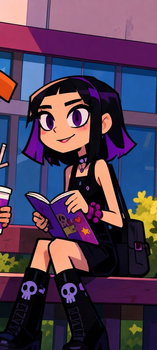 恶魔女学生动漫人物场景 preview image 2