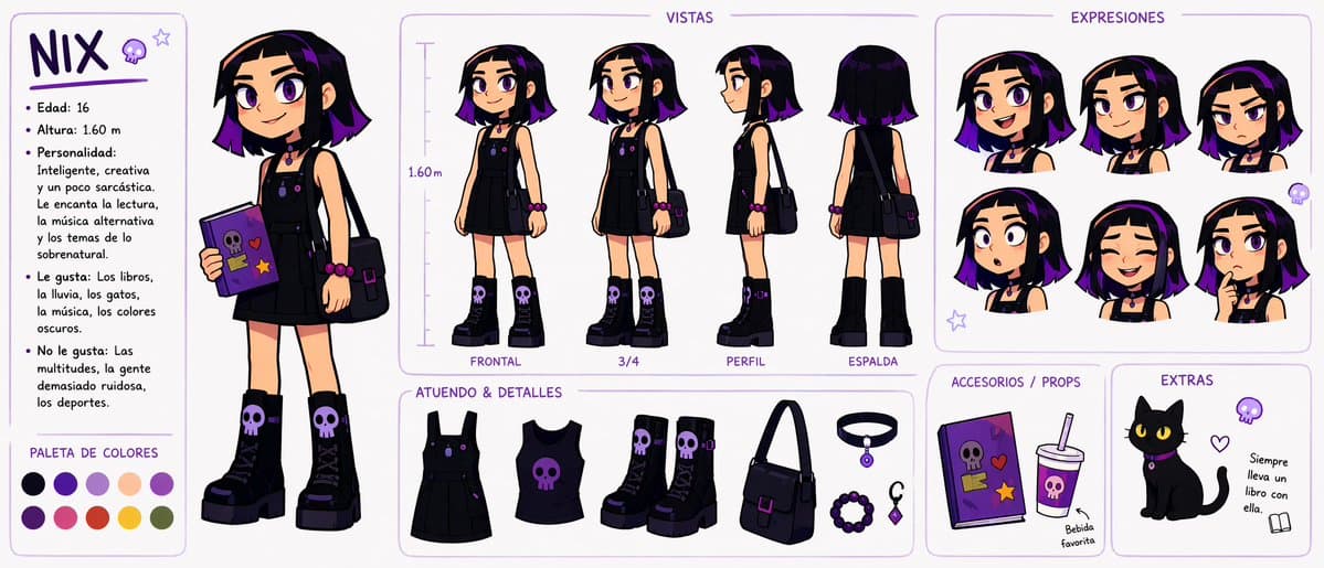 恶魔女学生动漫人物场景 preview image 3